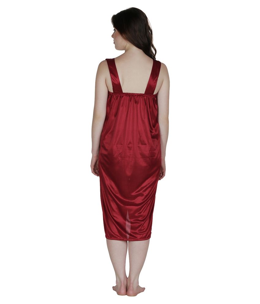 Buy Woomen Maroon Lycra Nighty Online At Best Prices In India Snapdeal 0971