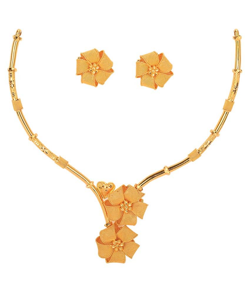 B Sikrar 24kt Gold Necklace Set Buy B Sikrar 24kt Gold