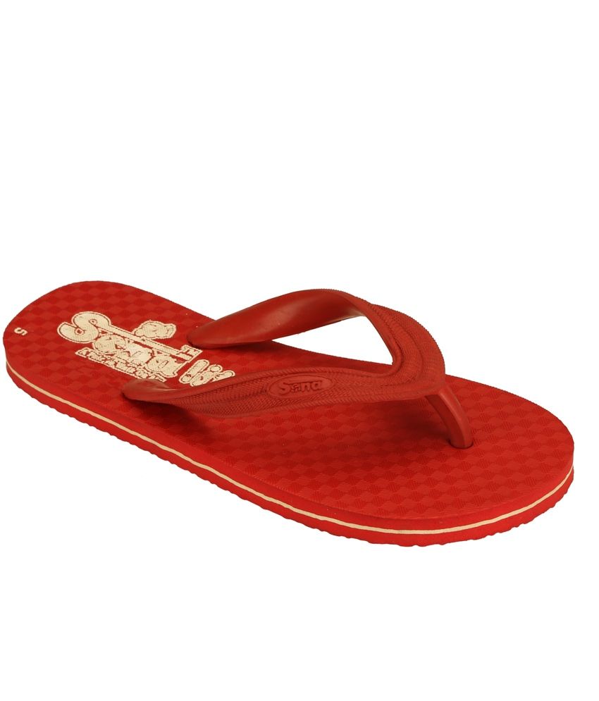 Sona Red V-Strap Rubber Slippers Price in India- Buy Sona Red V-Strap ...