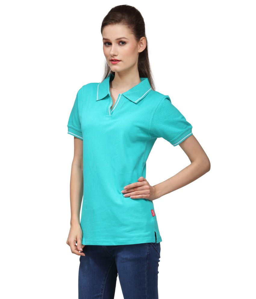 Buy Scott International Combo of Brown and Turquoise Cotton Blend Polo ...