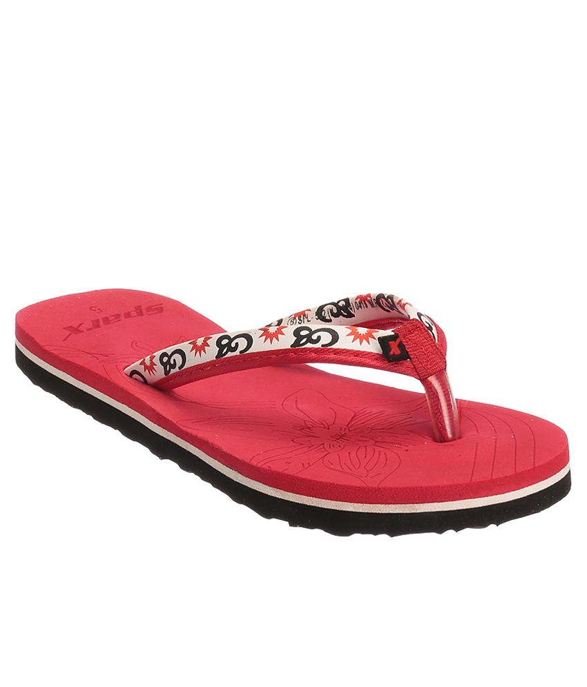 Sparx Red Slippers Price in India- Buy Sparx Red Slippers Online at ...
