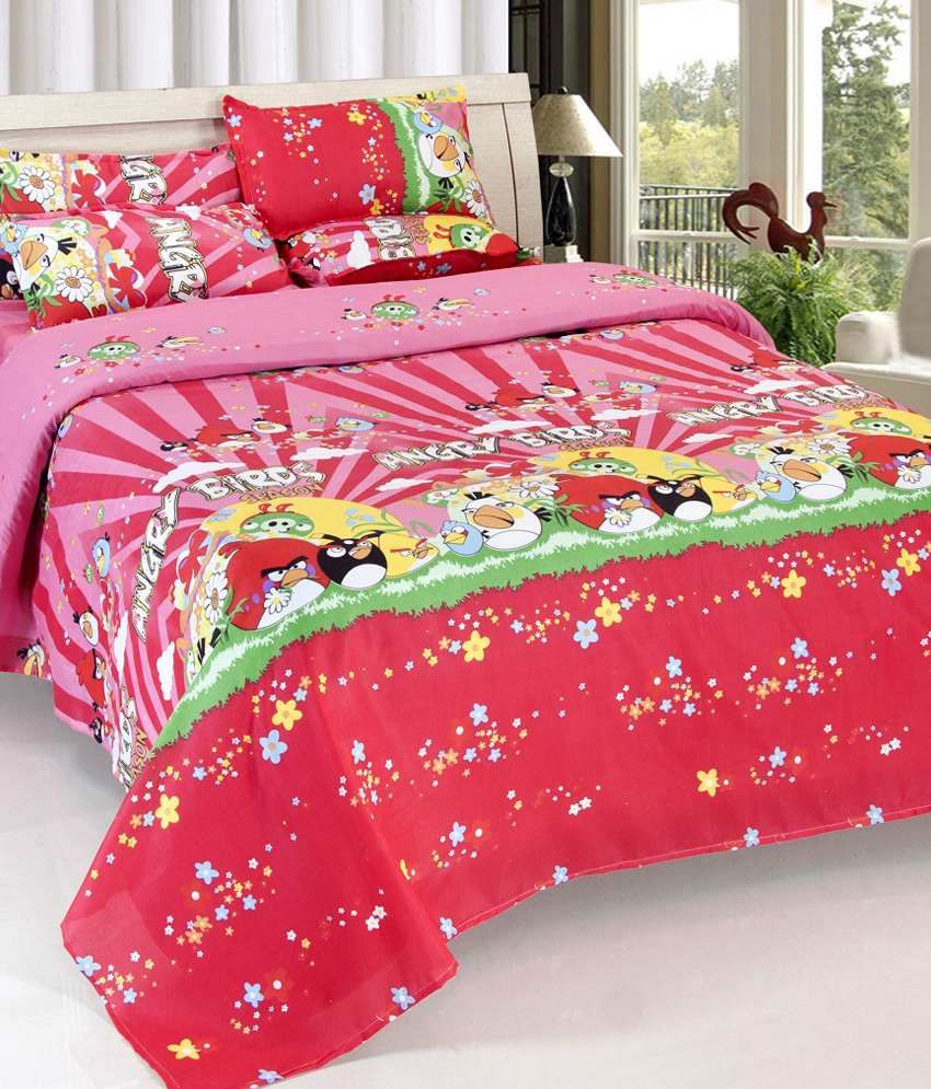 Vertex Multicoloured Floral 4 Bedsheets with 8 Pillow Covers Buy
