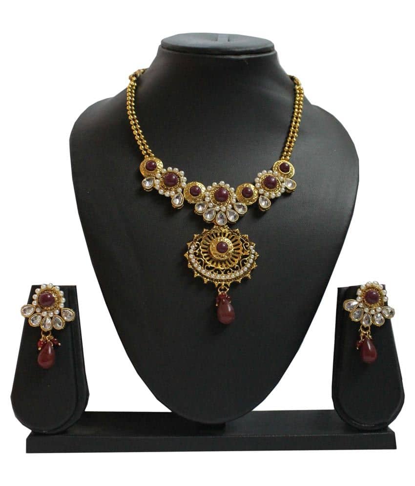 Sona Export Golden Copper Necklace Set Buy Sona Export Golden Copper