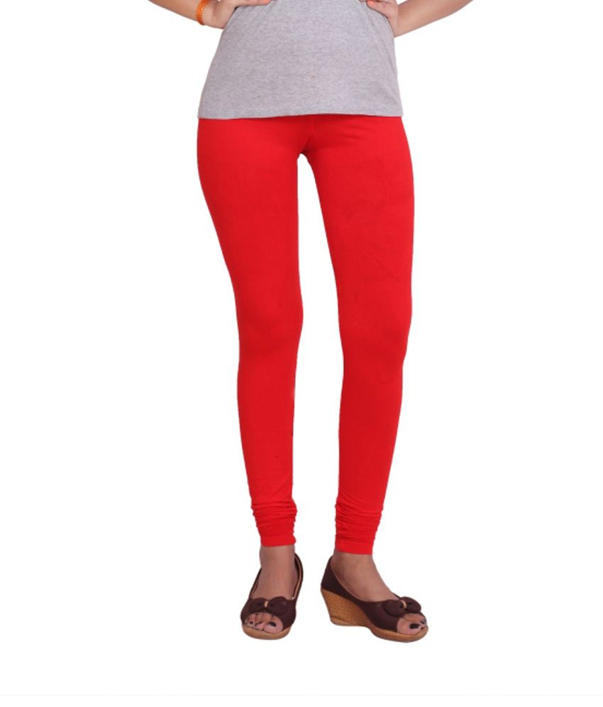 Teen Fitness Red Cotton Leggings Price In India Bu