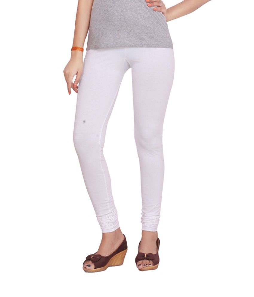 Teen Fitness White Cotton Leggings Price In India Buy Teen Fitness