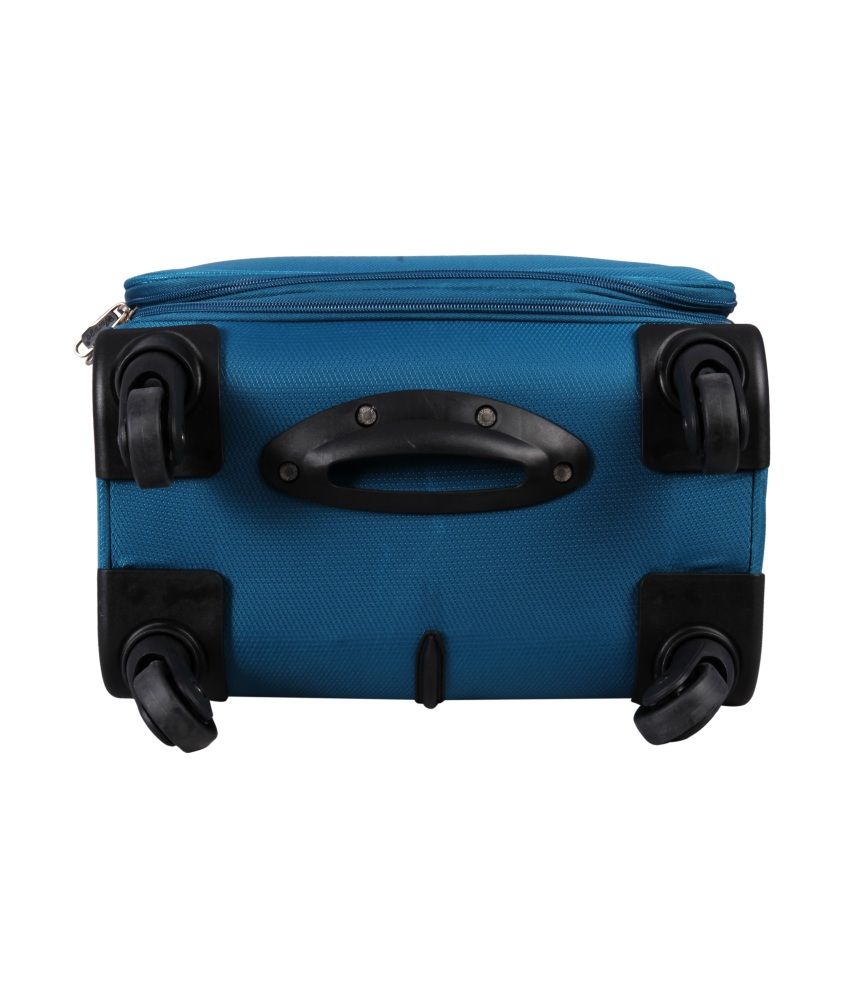 Verage Dublin 1301 Blue Light Weight Medium 4 Wheel Trolley Luggage