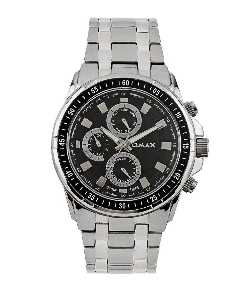 Omax Black Stainless Steel Watch - Buy Omax Black Stainless Steel Watch ...