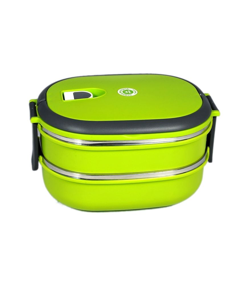 Krypton Green 2 Containers Stainless Steel Lunch Box: Buy Online at ...