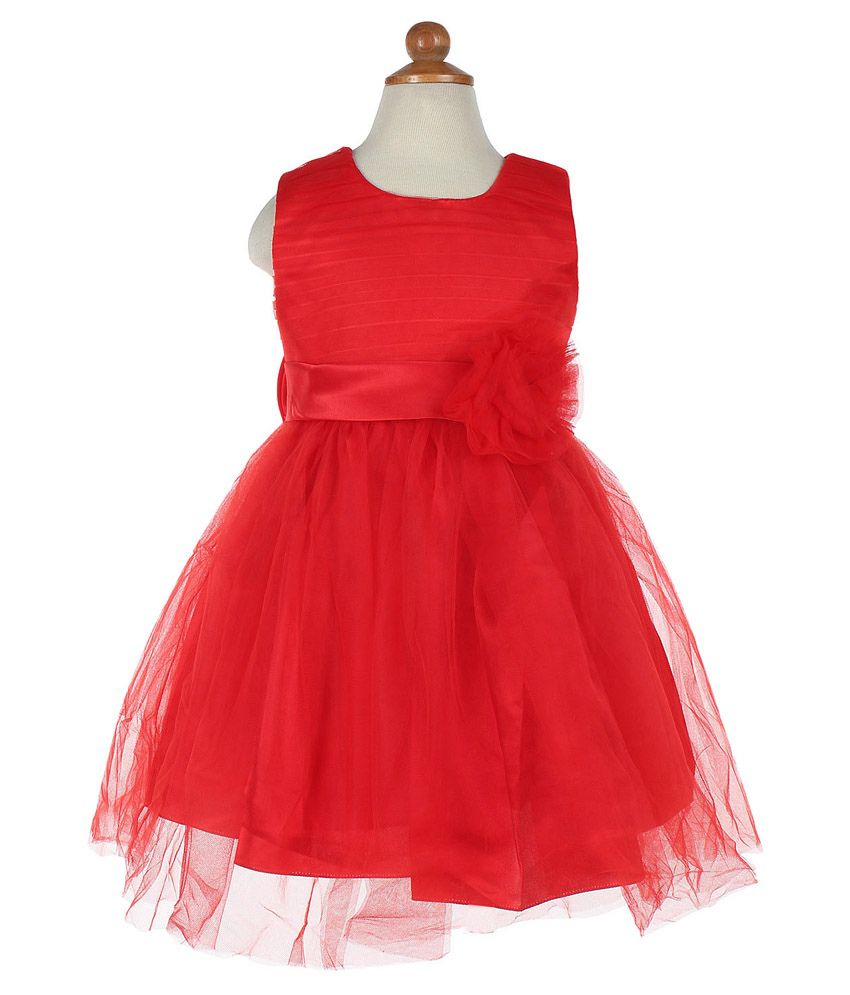Princess Wardrobe Red Cotton Frock - Buy Princess Wardrobe Red Cotton ...