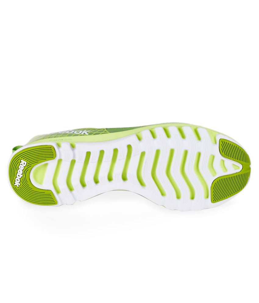 reebok green sports shoes