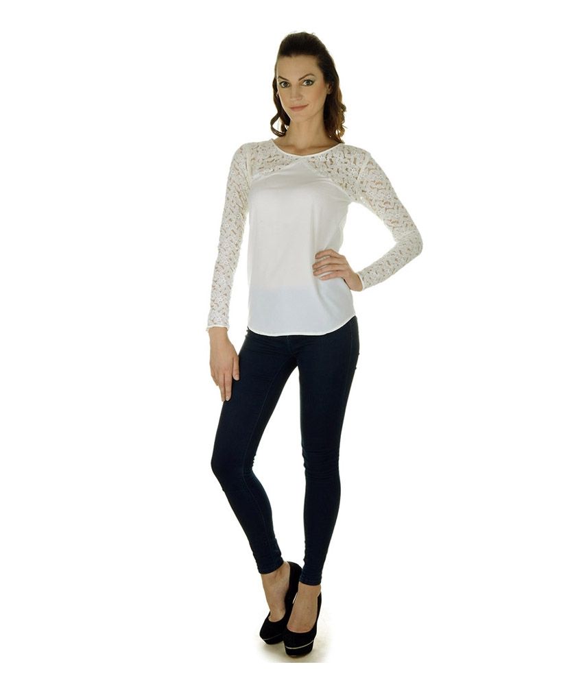 lace sleeves top