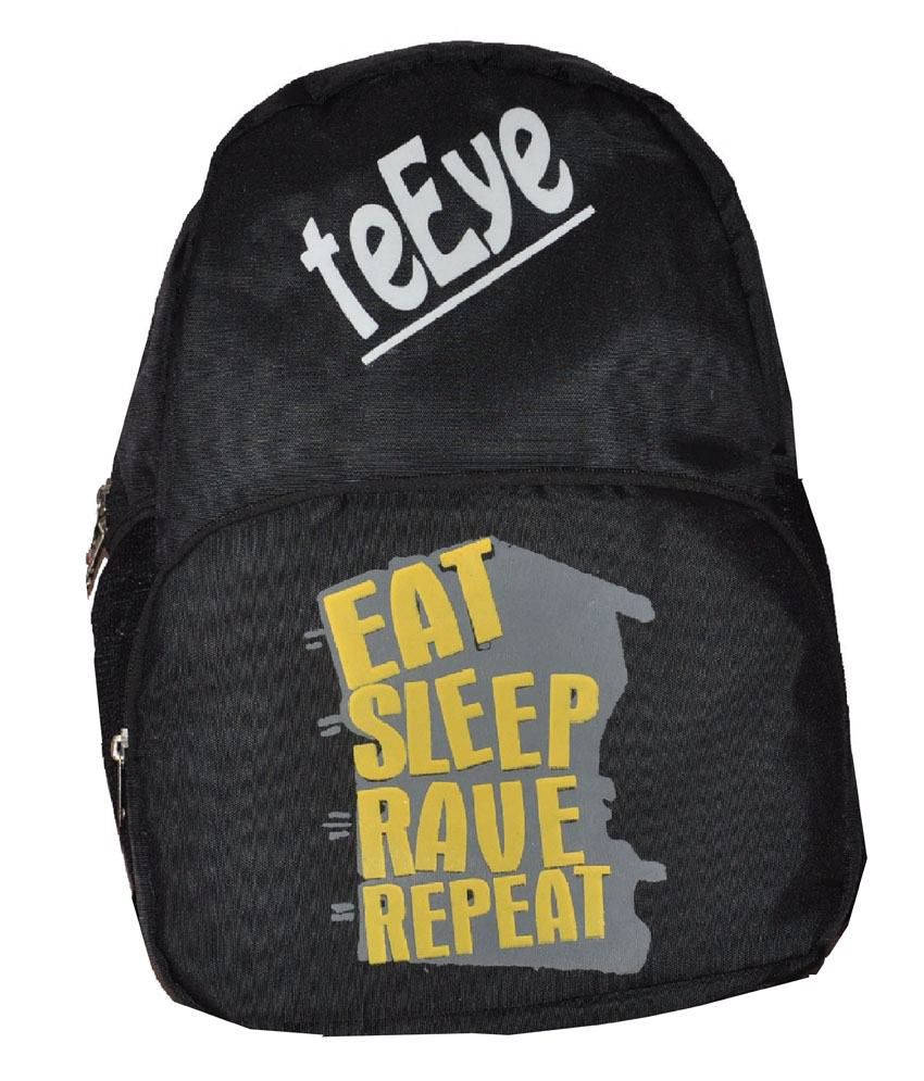 Teeye Stylish Printed Backpack Eat Sleep Rave Repeat Bag - Buy Teeye ...