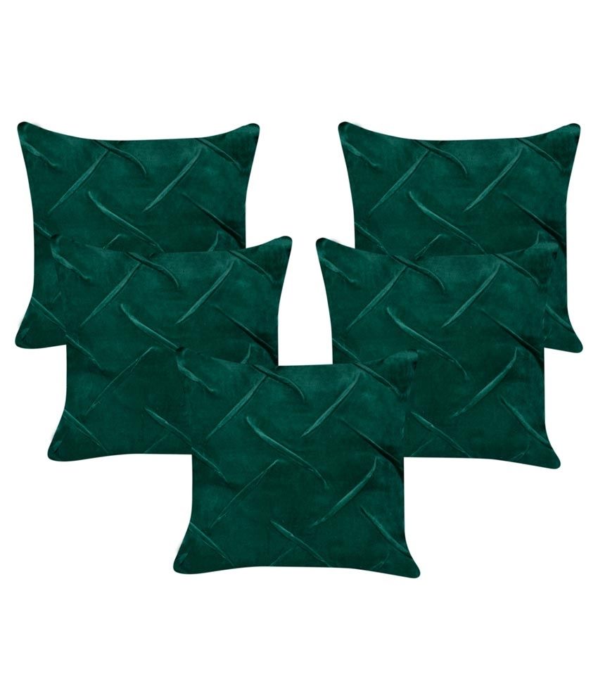 Fifth Element Green Silk Cushion Covers Pack of 5 Buy Online at Best