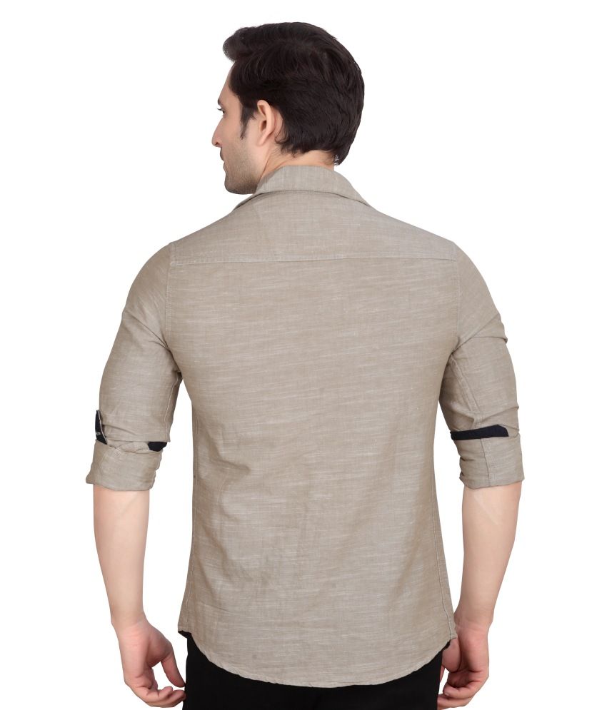 longline khaki shirt