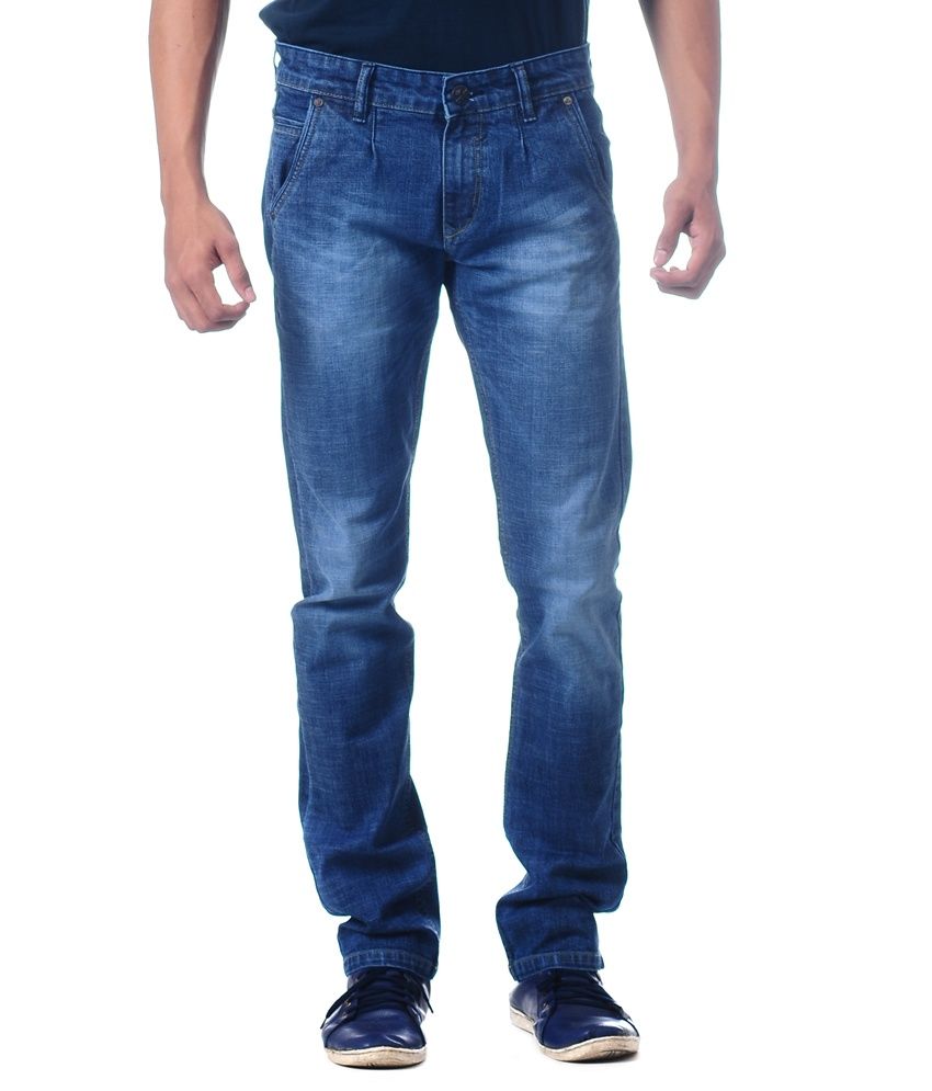men's dark blue jeans regular fit