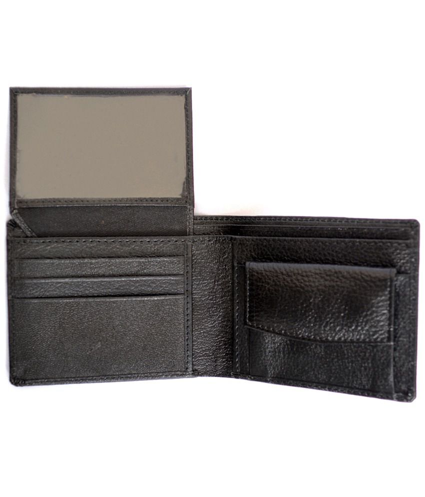 Moochies Black Leather Formal Wallet: Buy Online at Low Price in India ...