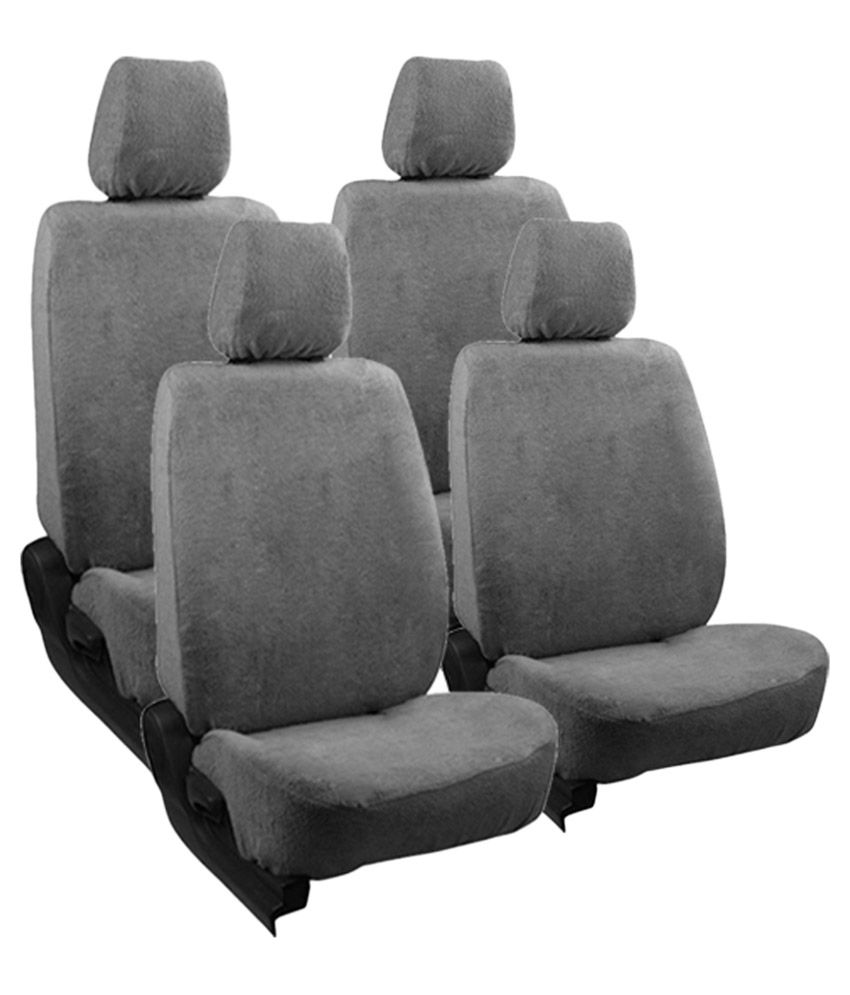 Allure Auto Cotton (Grey) Towel Seat Cover Complete Set For Hyundai