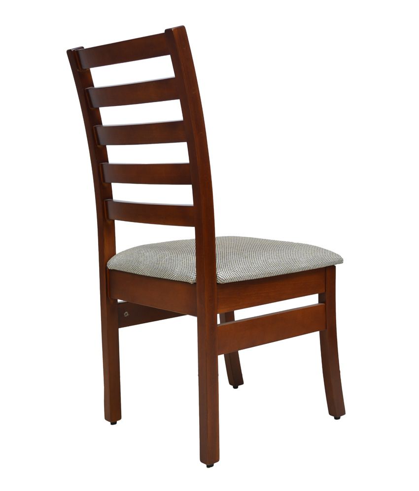 dining chair with solid back in teak finish  buy dining