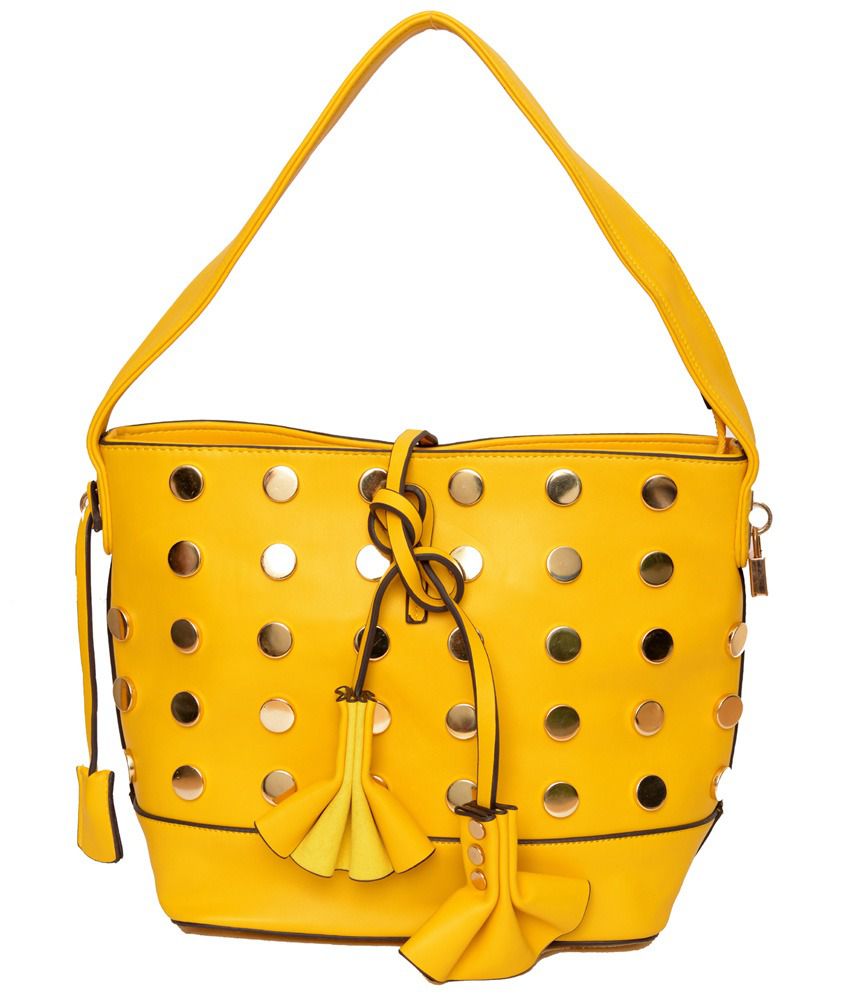 Fancy Handbag Yellow Non Leather Shoulder Bag - Buy Fancy Handbag Yellow Non Leather Shoulder ...