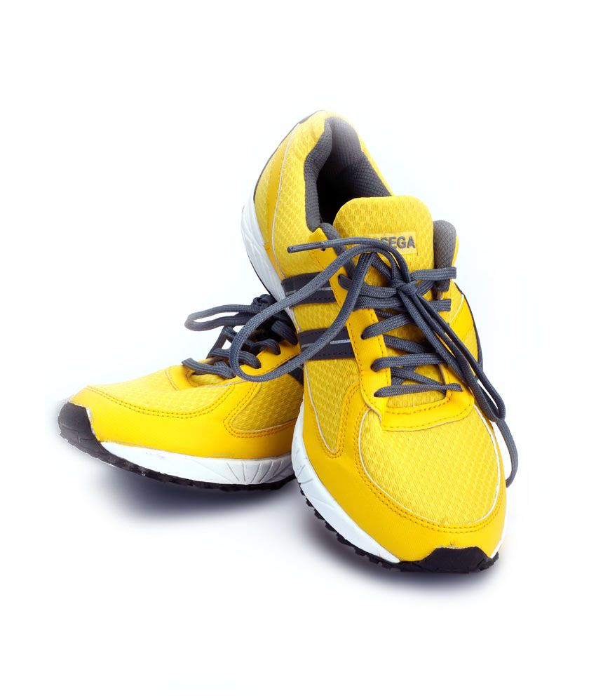 yellow colour sports shoes
