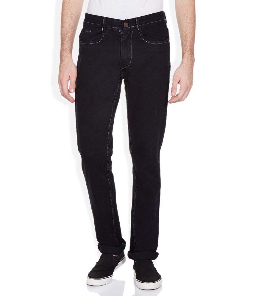 mens black straight jeans