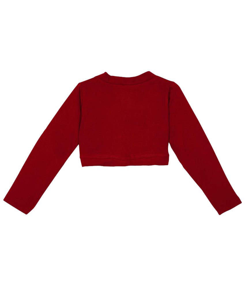 Oye Red Full Sleeve Buttoned Shrug for Kids - Buy Oye Red Full Sleeve ...