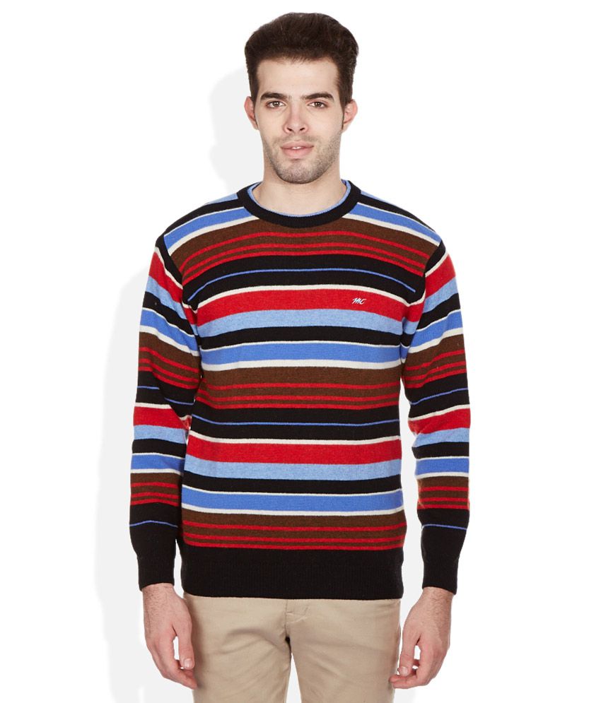 Monte Carlo Multi Color Round Neck Sweaters - Buy Monte Carlo Multi ...