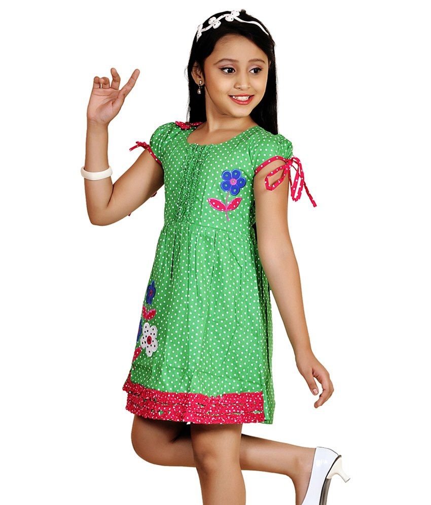 green colour ka frock