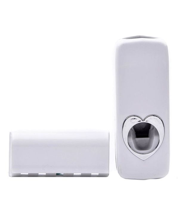     			Shopo Automatic Toothpaste Dispenser with Toothbrush Holder