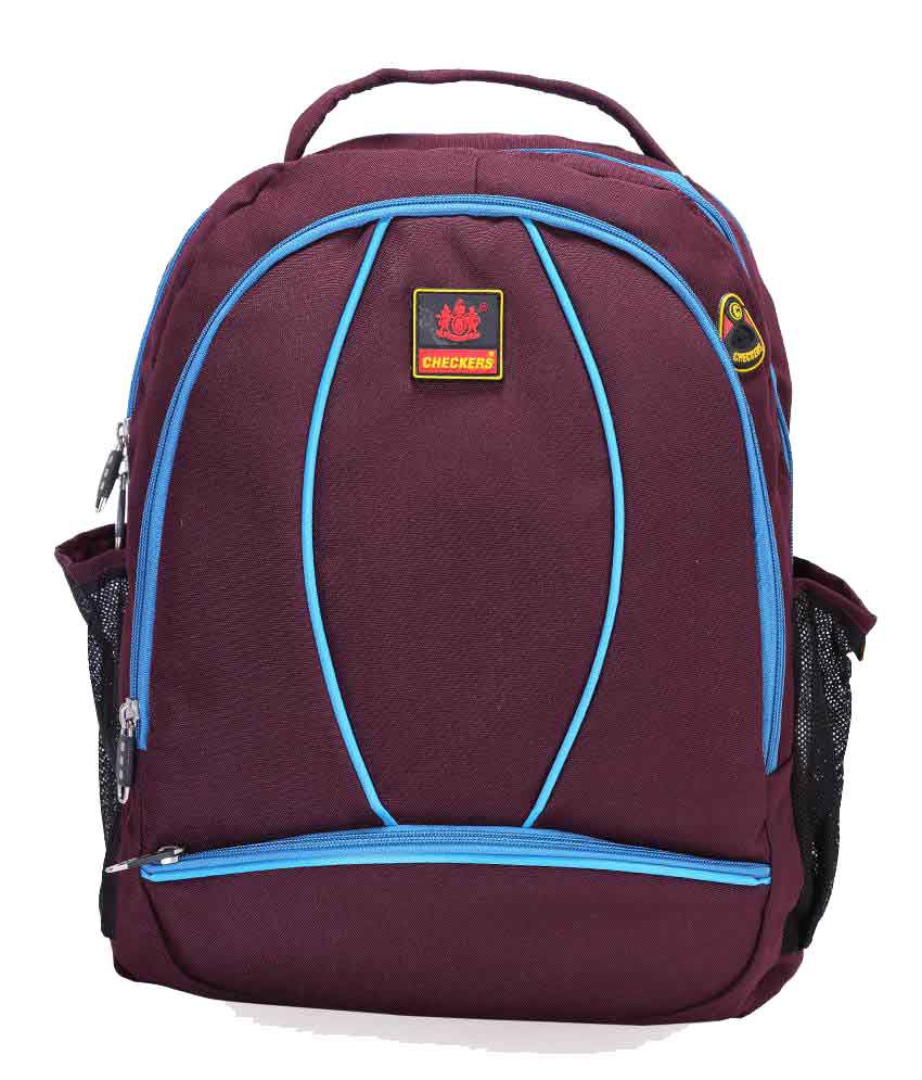 Checkers Maroon School Bag: Buy Online at Best Price in India - Snapdeal