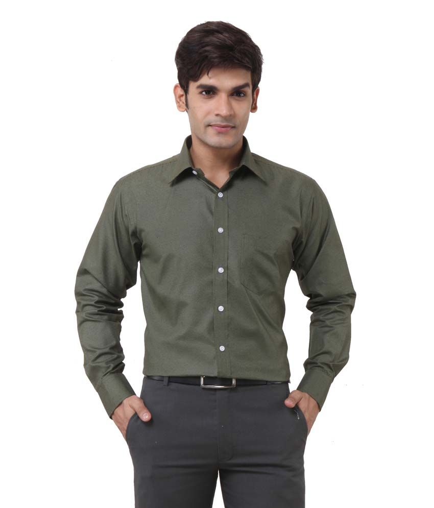 Jhanu Apparels Green Formal Shirt - Buy Jhanu Apparels Green Formal ...