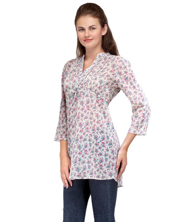 Karyn White Polyester Tunics - Buy Karyn White Polyester Tunics Online ...