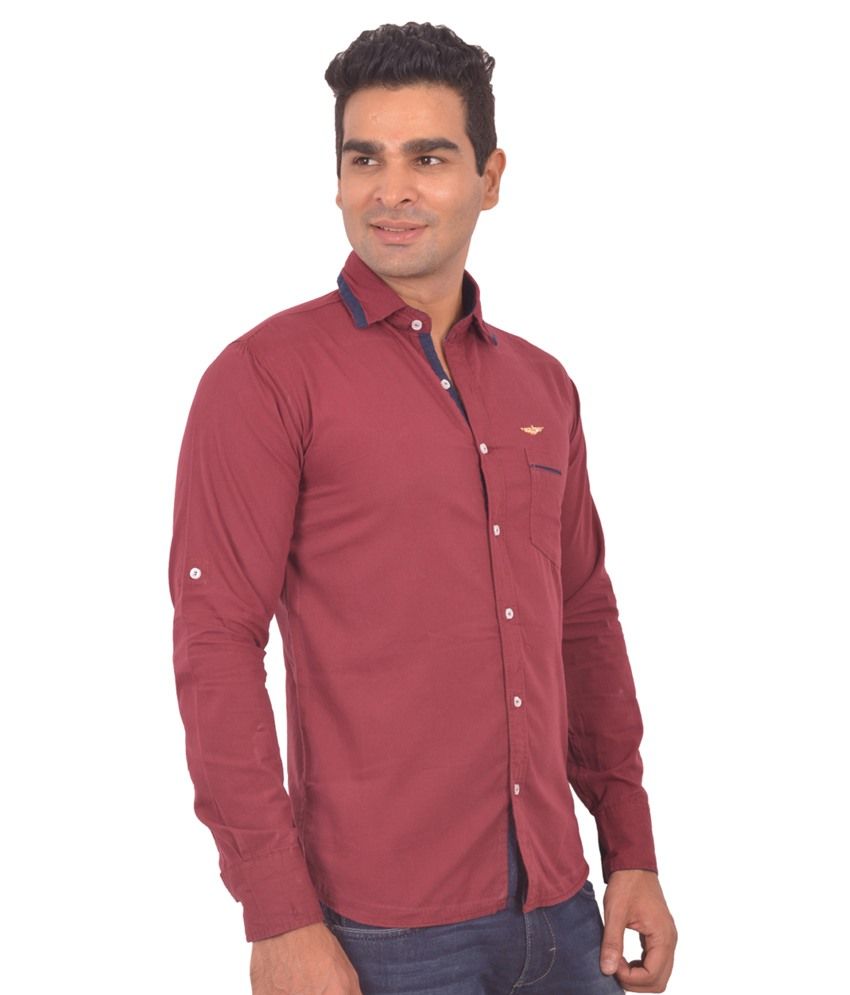 Royal Choice Maroon Casual Shirt - Buy Royal Choice Maroon Casual Shirt ...