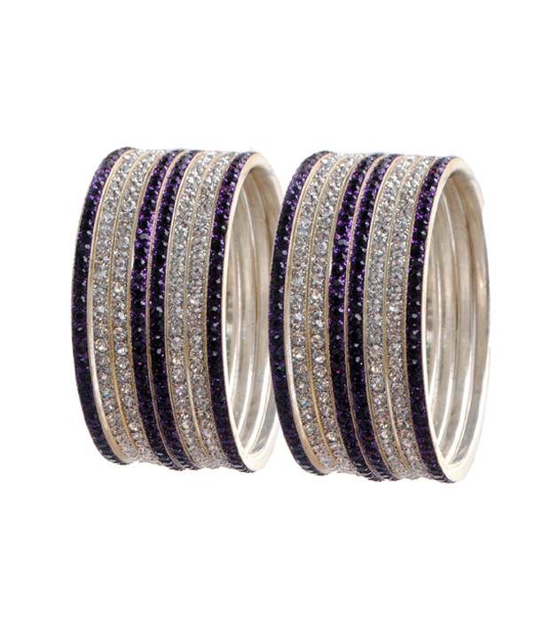 purple stone bangles