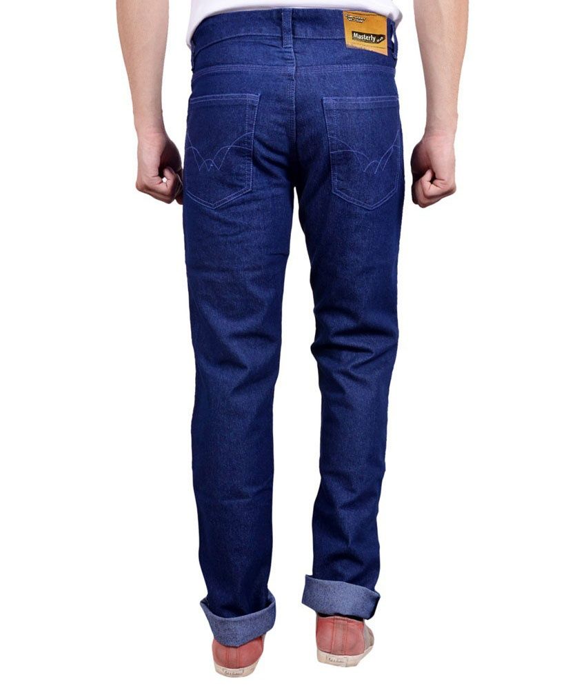 navy blue cotton jeans