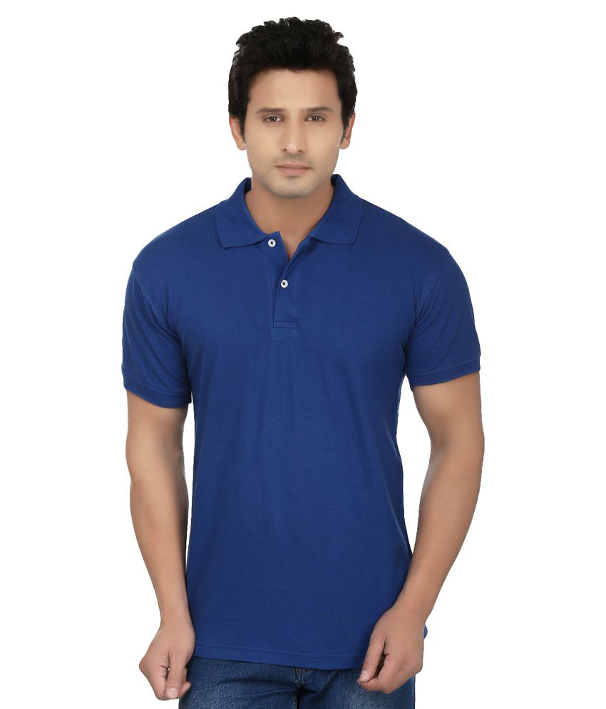 Kaar Blue Polo T Shirt - Buy Kaar Blue Polo T Shirt Online at Low Price ...