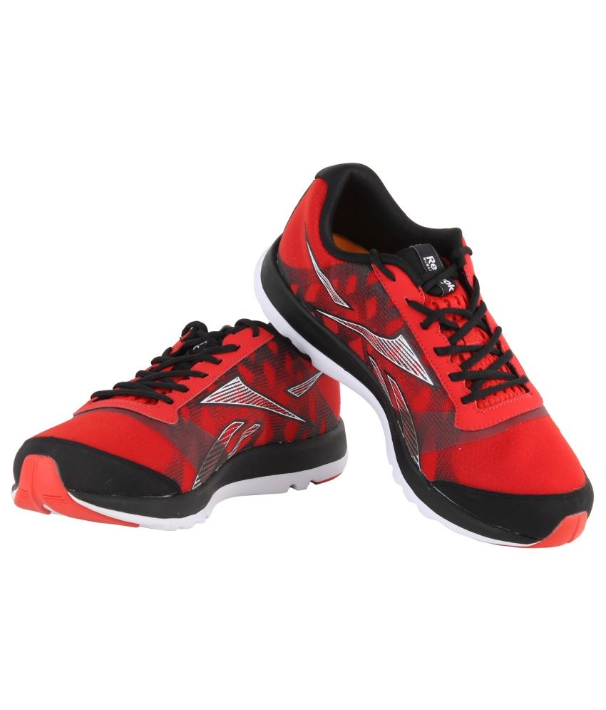 reebok red sports shoes