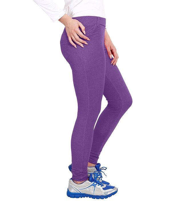 purple jeggings