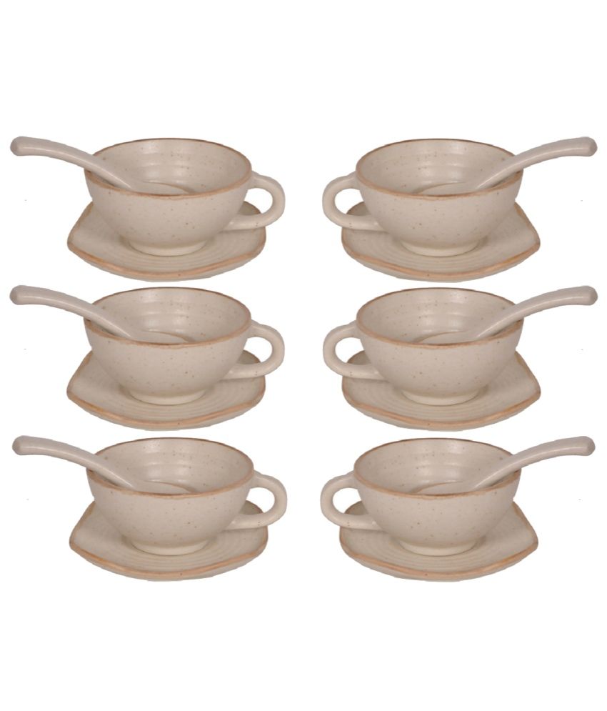 ceramic soup bowl set with lid spoon and plate