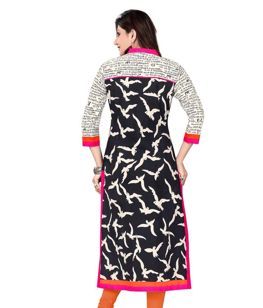 kurti design in black