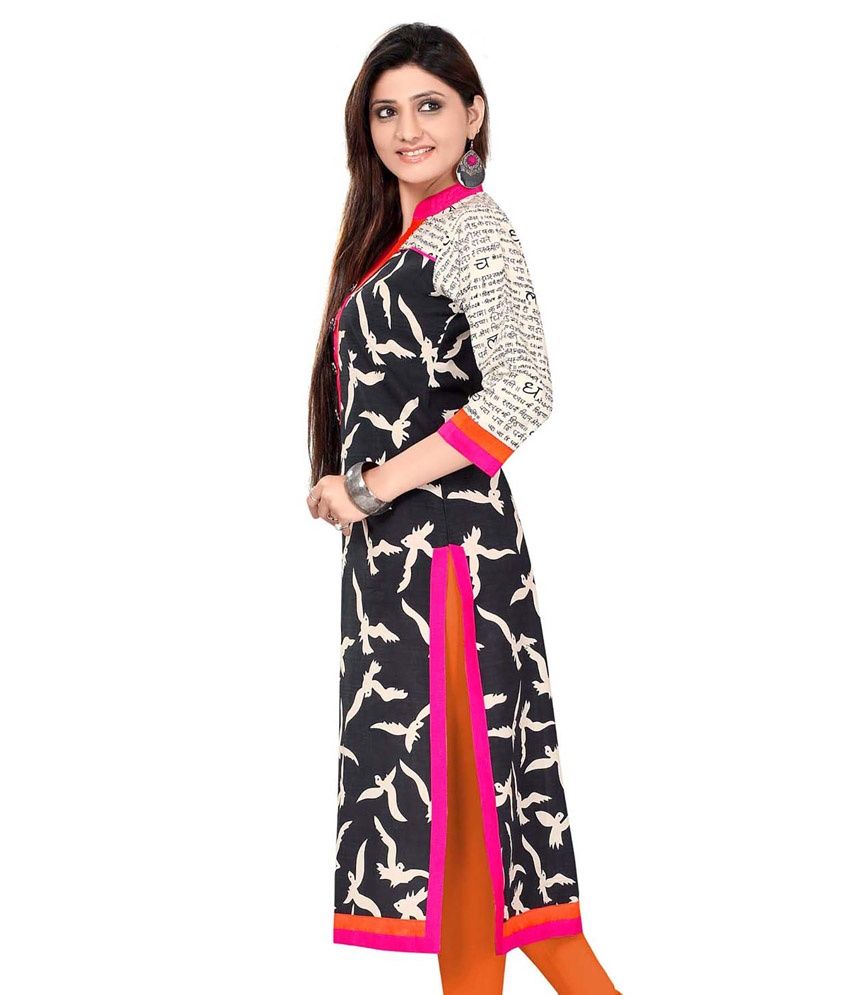kurti design in black