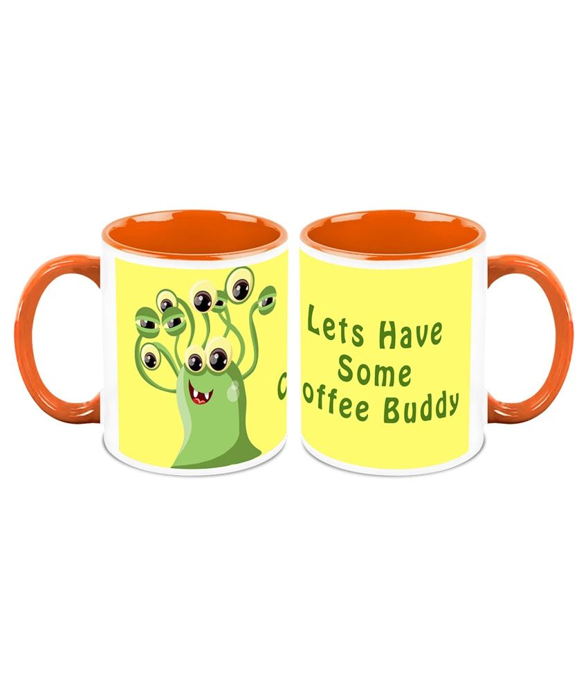 HomeSoGood Lets Have Coffee Buddy Ceramic Coffee Mugs 2 Mugs Buy