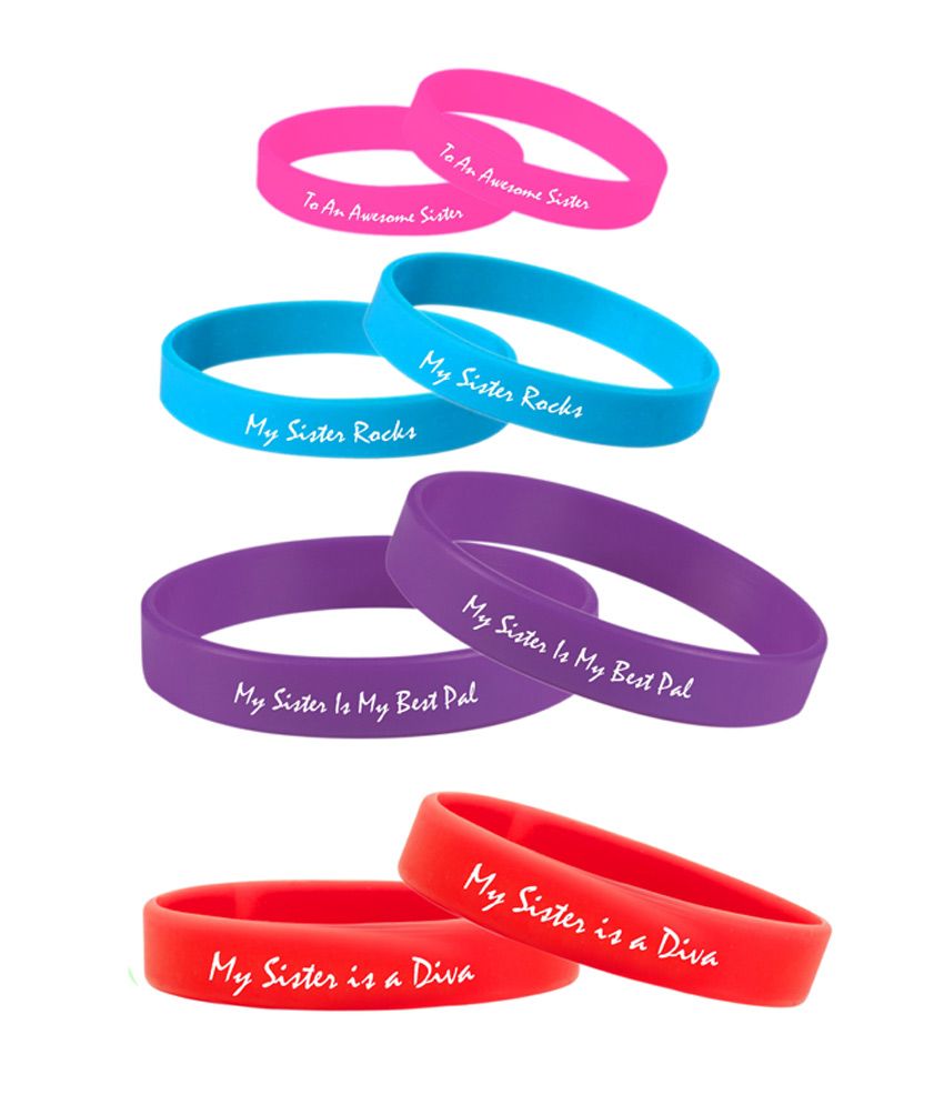Wristband India 12mm Silicone Rubber Wristband Rakhi Pack Of 4 Buy