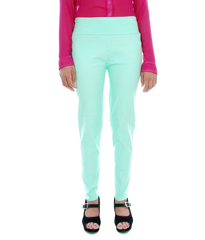 light green jeggings