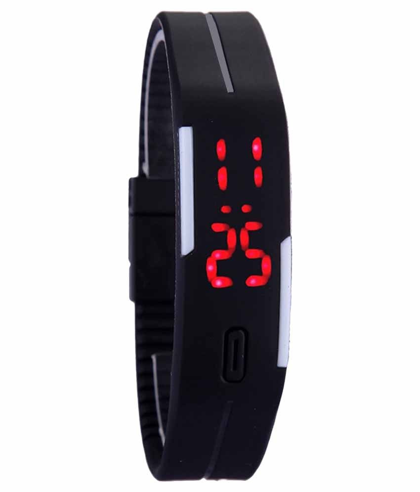 Adino Black Sports LED Watch Price in India: Buy Adino ...