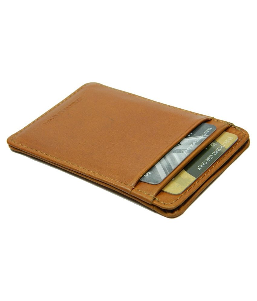 Herte Tan Leather Card Holder: Buy Online at Low Price in India - Snapdeal