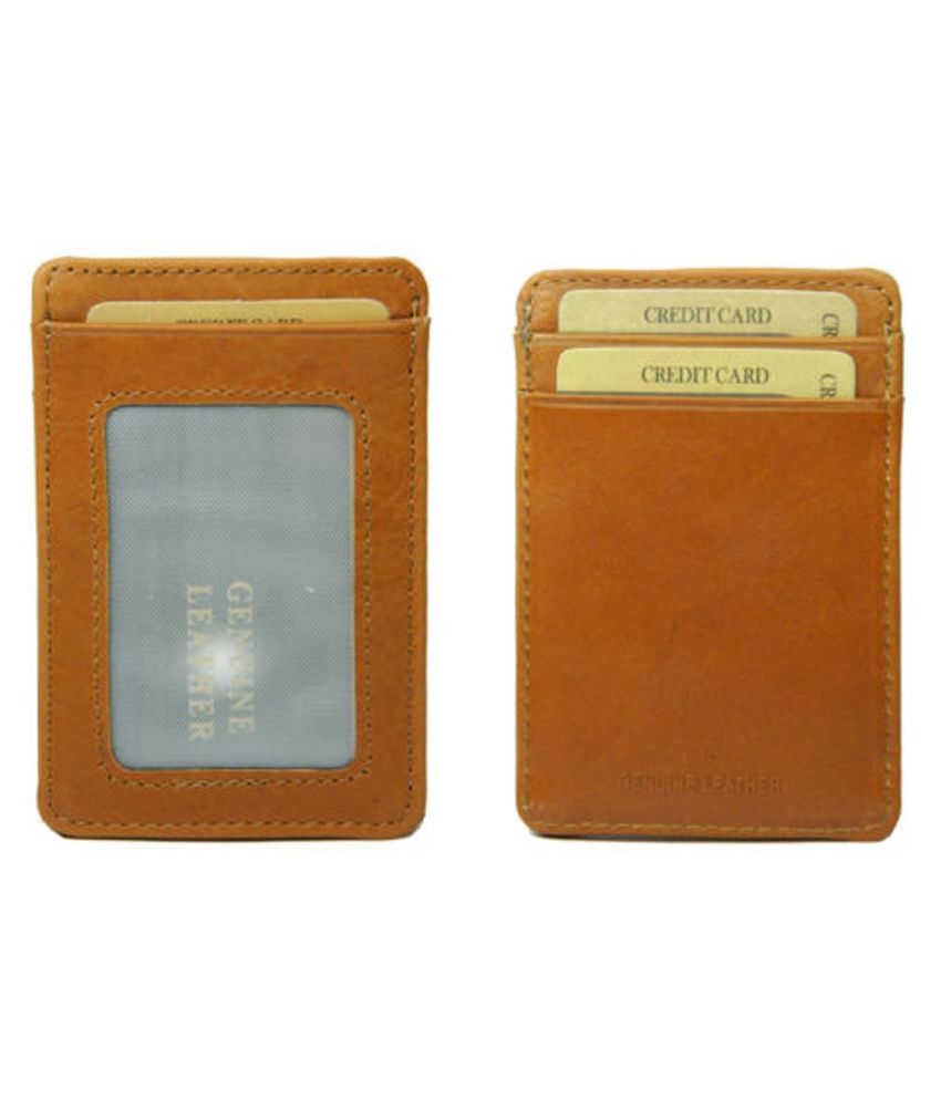 Herte Tan Leather Card Holder: Buy Online at Low Price in India - Snapdeal