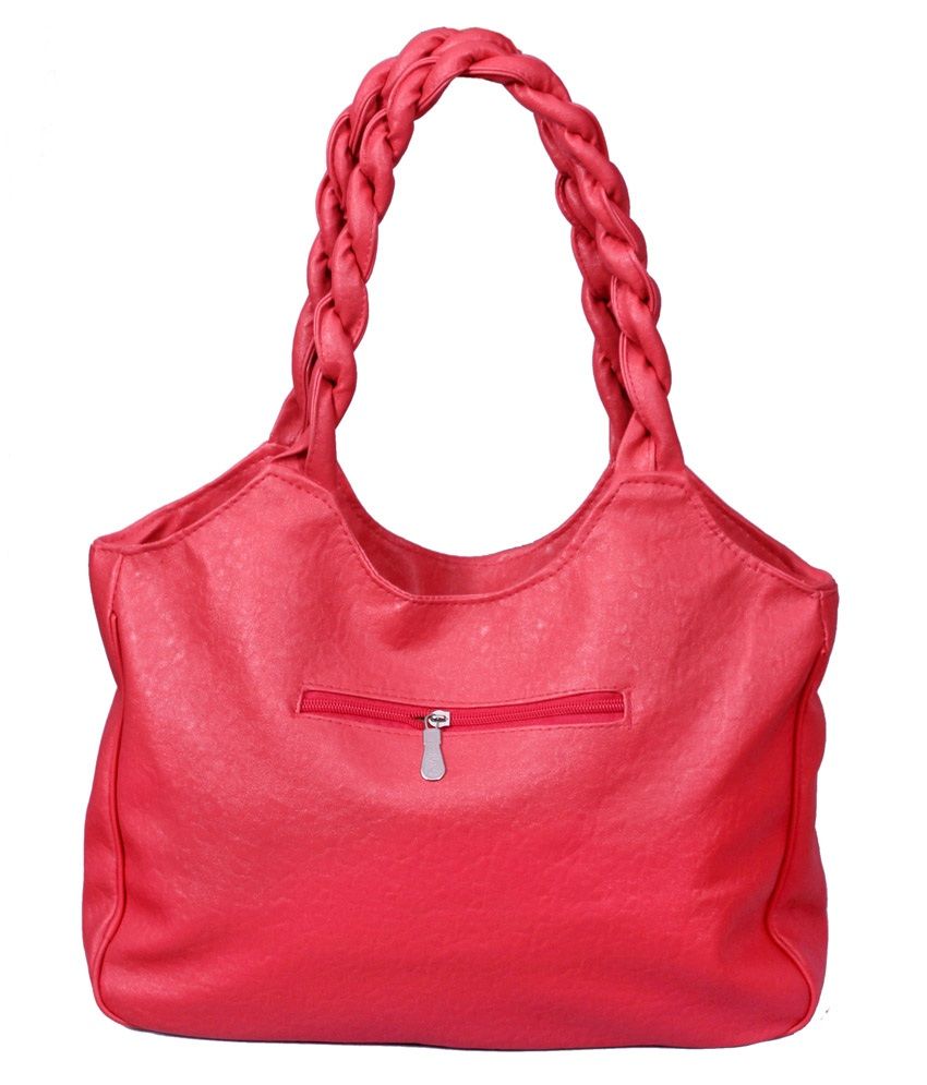Mk Bags Pink Zip Closure Shoulder Bag Buy Mk Bags Pink Zip Closure