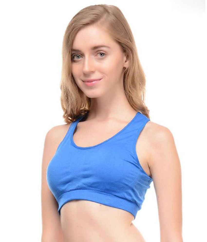 blue bra top