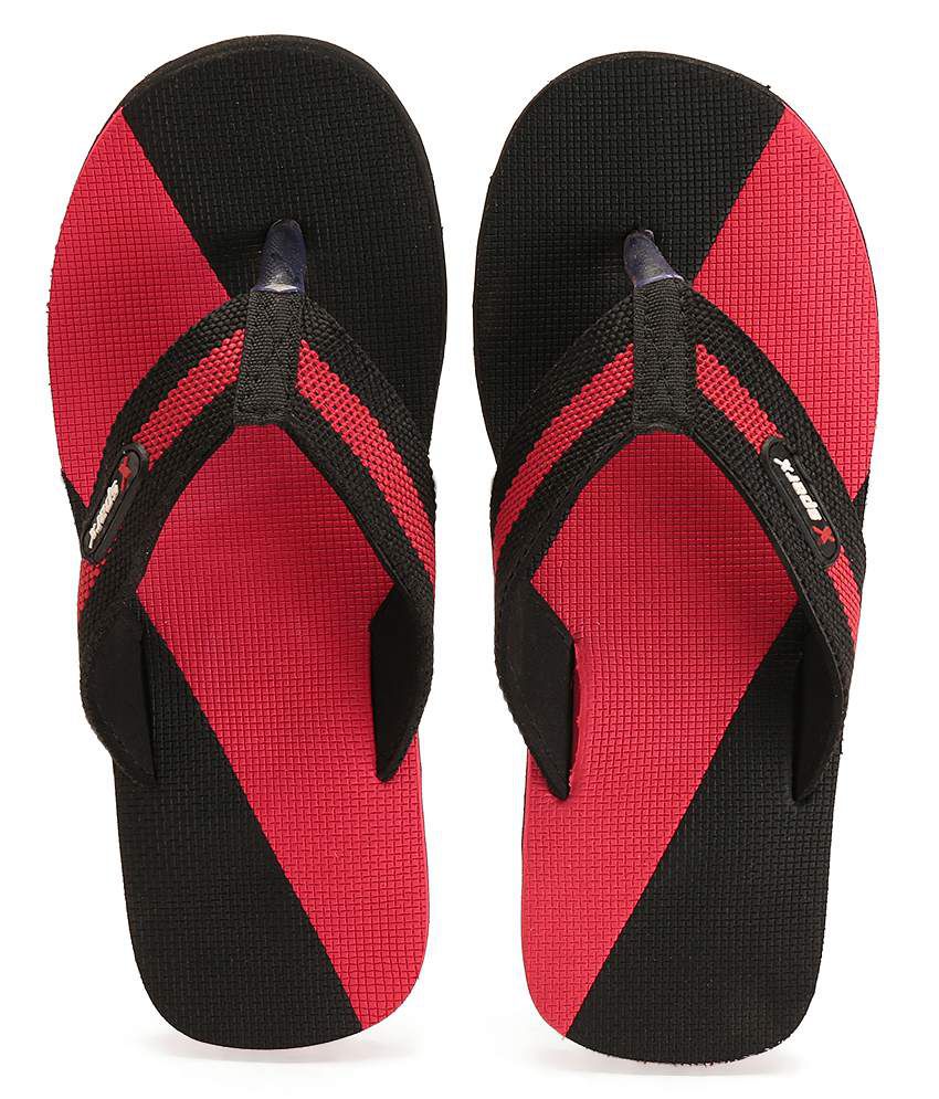 Sparx Black and Red Flip Flops Price in India- Buy Sparx Black and Red ...